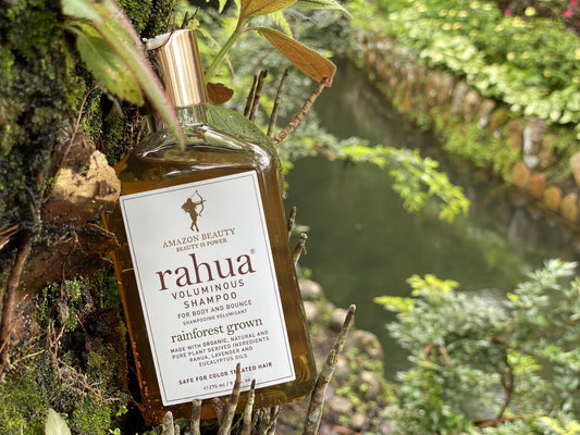 Voluminous shampoo by Rahua in between rainforest