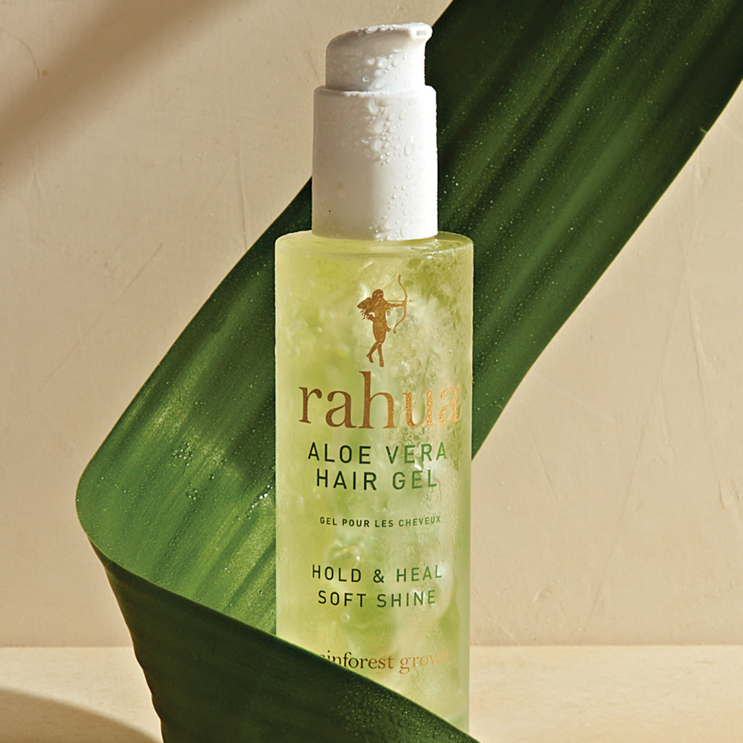 rahua aloe vera gel bottle with leaf
