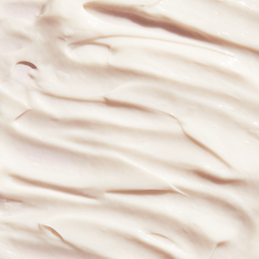 gif of a wooden comb swiping through product on a flat surface rahua hydration hair mask texture shot of light pink product|variant:074-oz